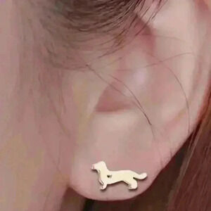 Stainless Steel Dachshund Earrings